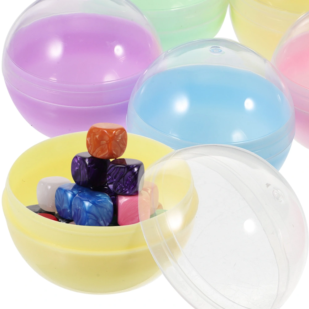 50pcs Fillable Round Ball Toy Multi-purpose Twisted Round Balls Semitransparent Fillable Balls