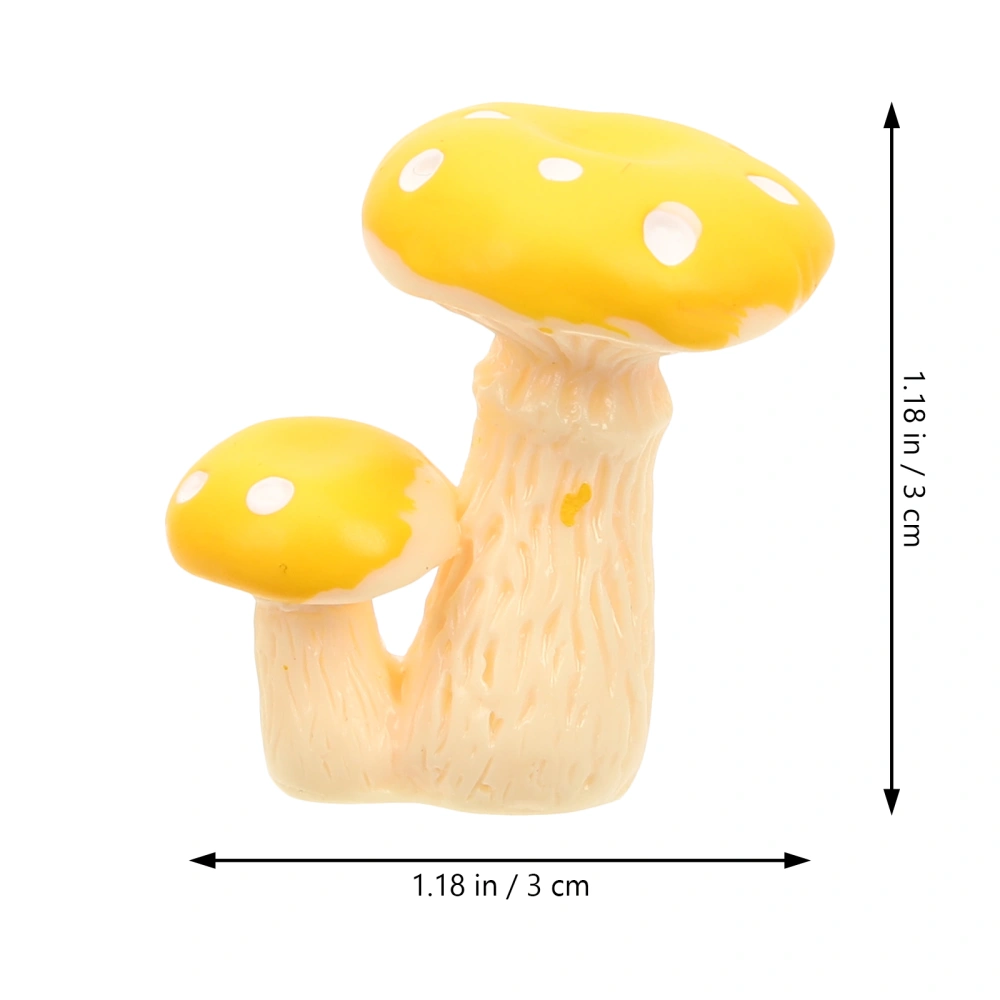 12pcs Mushroom Figurines Tiny Figurines Plant Micro Landscape Mushroom Garden Decor