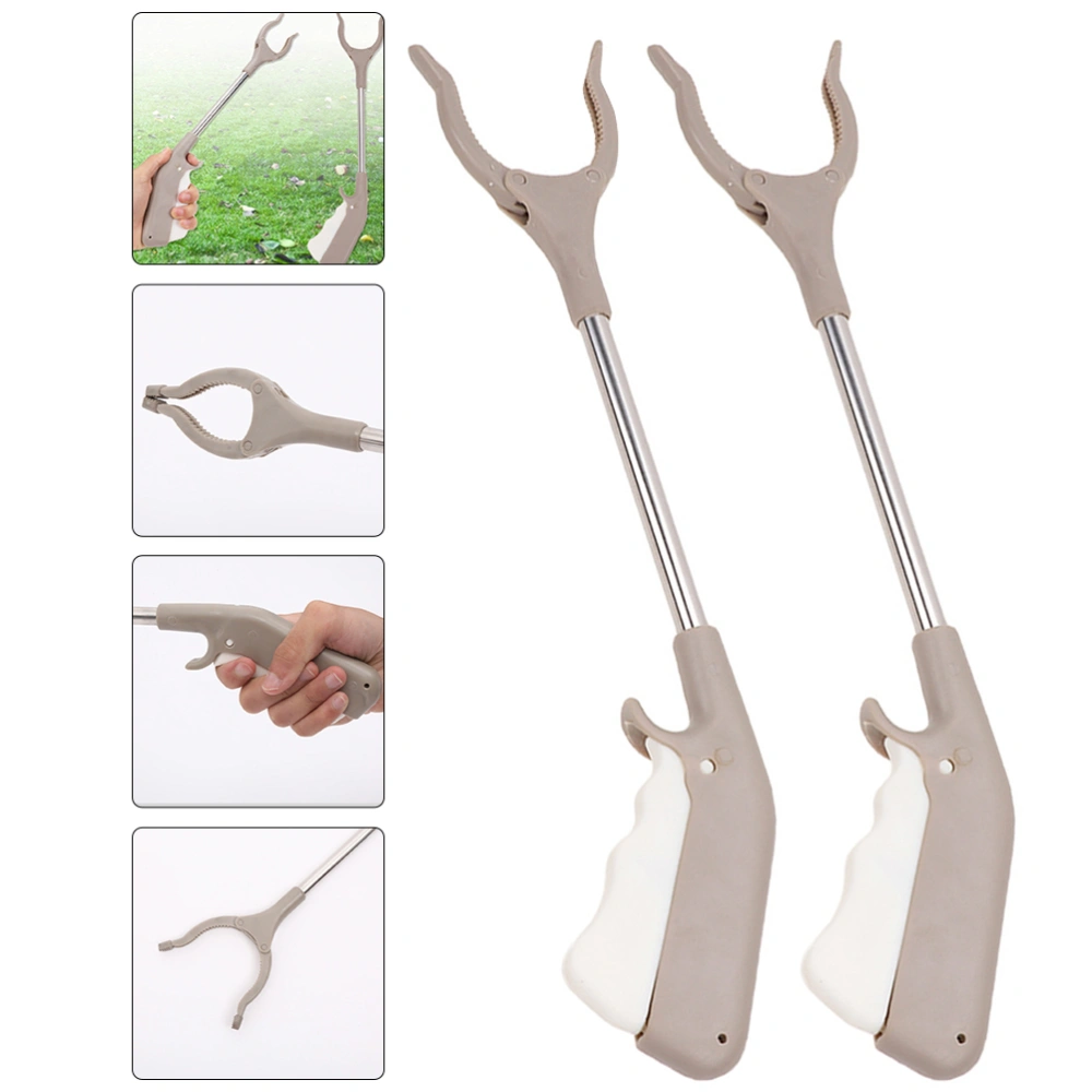 2pcs Outdoor Litter Picker Rubbish Picker Grabber Reaching Litter Rubbish Pick Up Tool