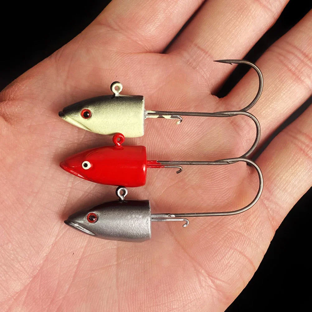 3Pcs  Fishing Hook Lead Lure Fishhooks Lead Bait Fishhooks Lead Lure Fishing Hook for Gift
