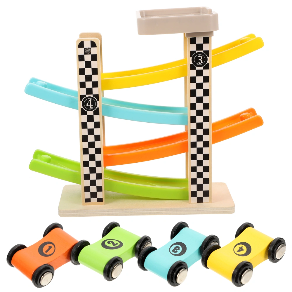 1 Set of Wooden Car Toys Kids Race Car Toys Car Track Game Toys Car Racing Toys Kids Wood Toys