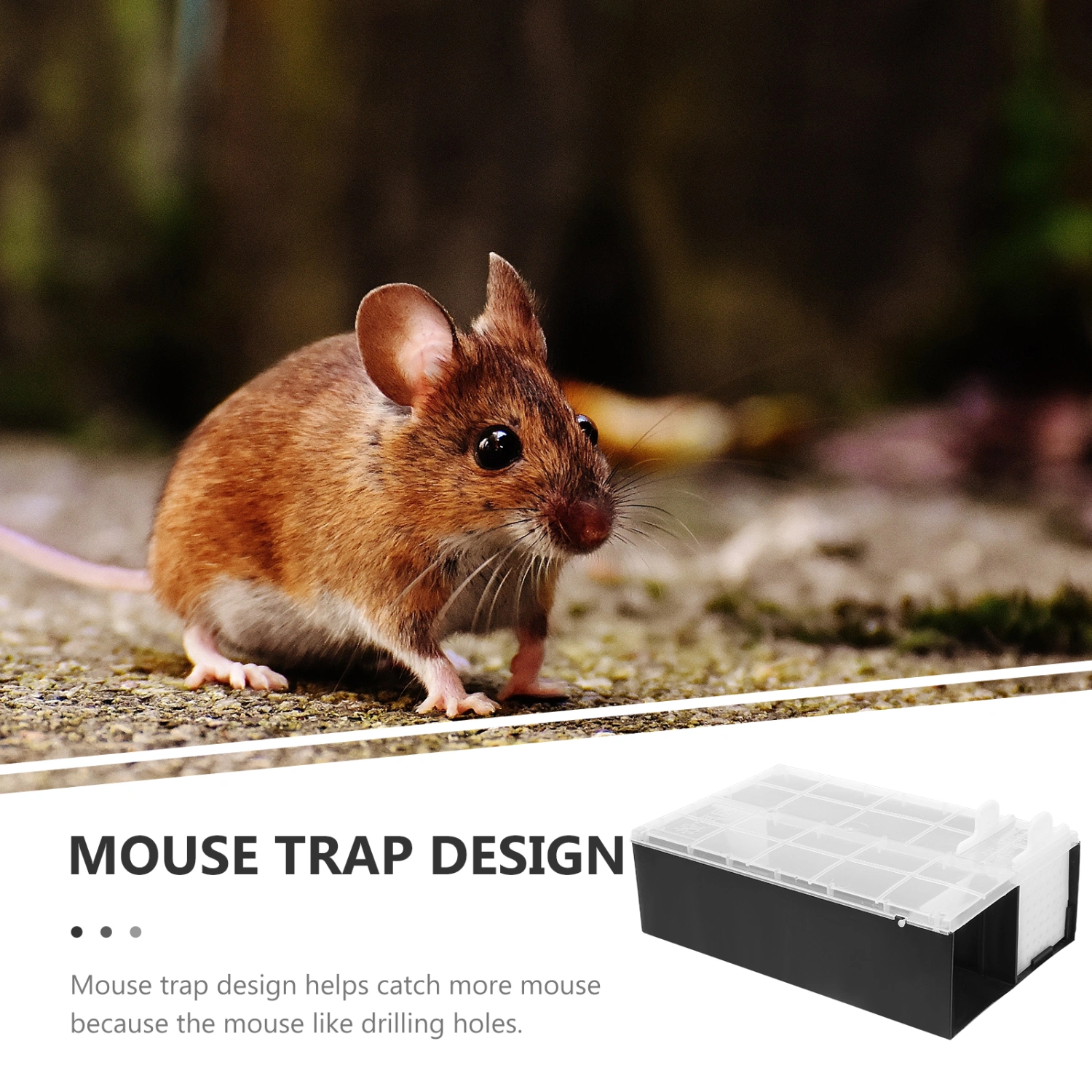 Reusable Mouse Trap Effective Rodent Catcher Humane Mouse Trap for Home Garden