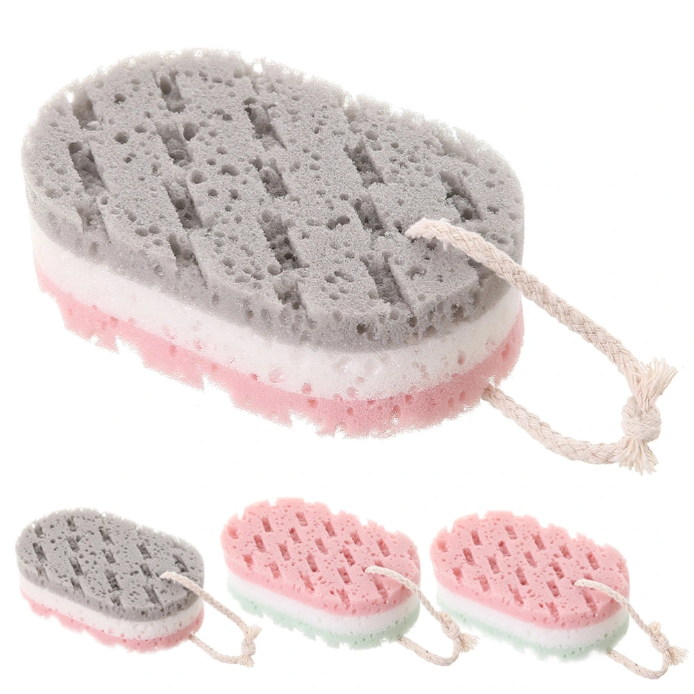 4pcs Bath Sponge Women Men Bath Scrubbers Exfoliating Body Sponge Shower Sponge