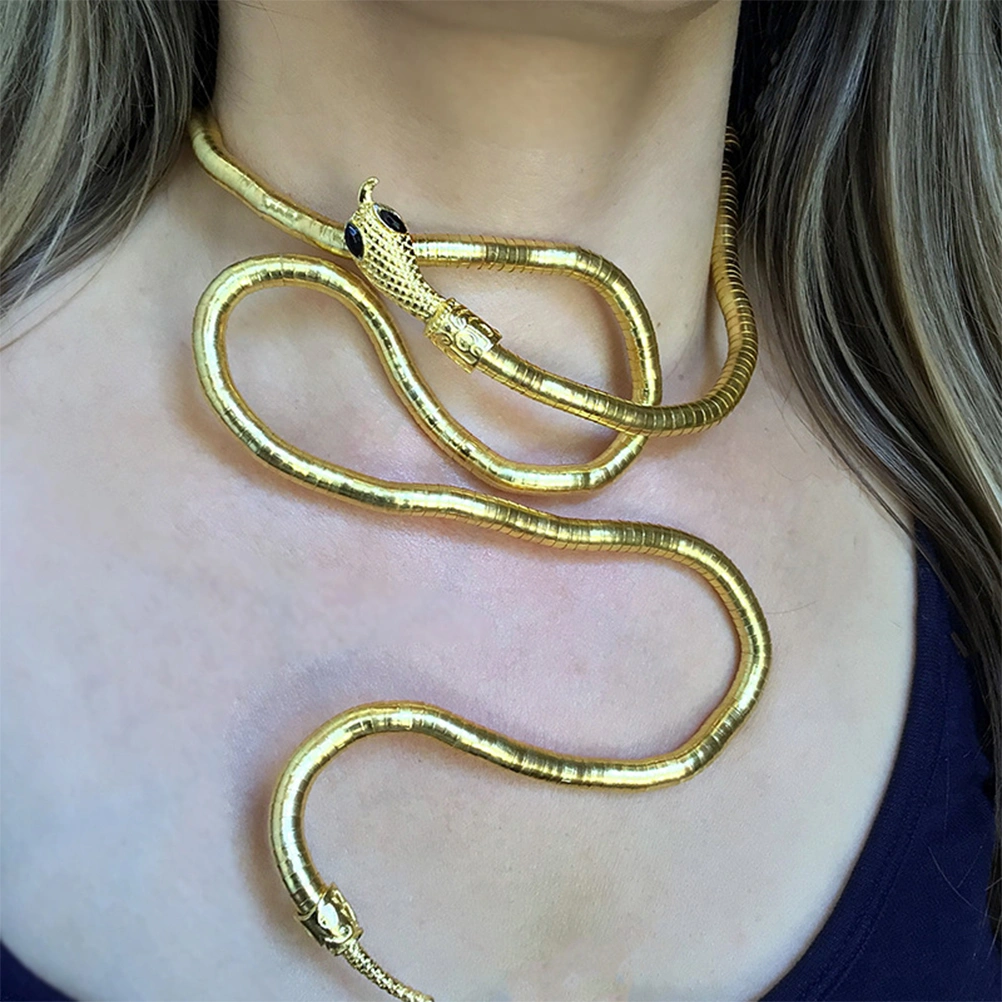 Flexible Bendable Snake Bracelet Wrap Bangle Neck Collar Choker Necklace Snake Jewelry