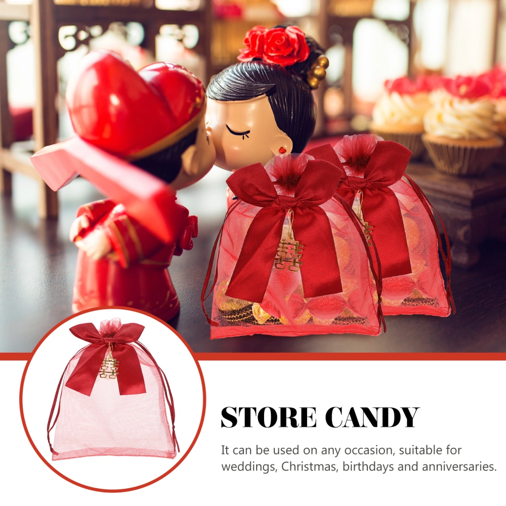 20pcs Organza Gift Bags Wedding Favor Bags with Drawstring Jewelry Pouches