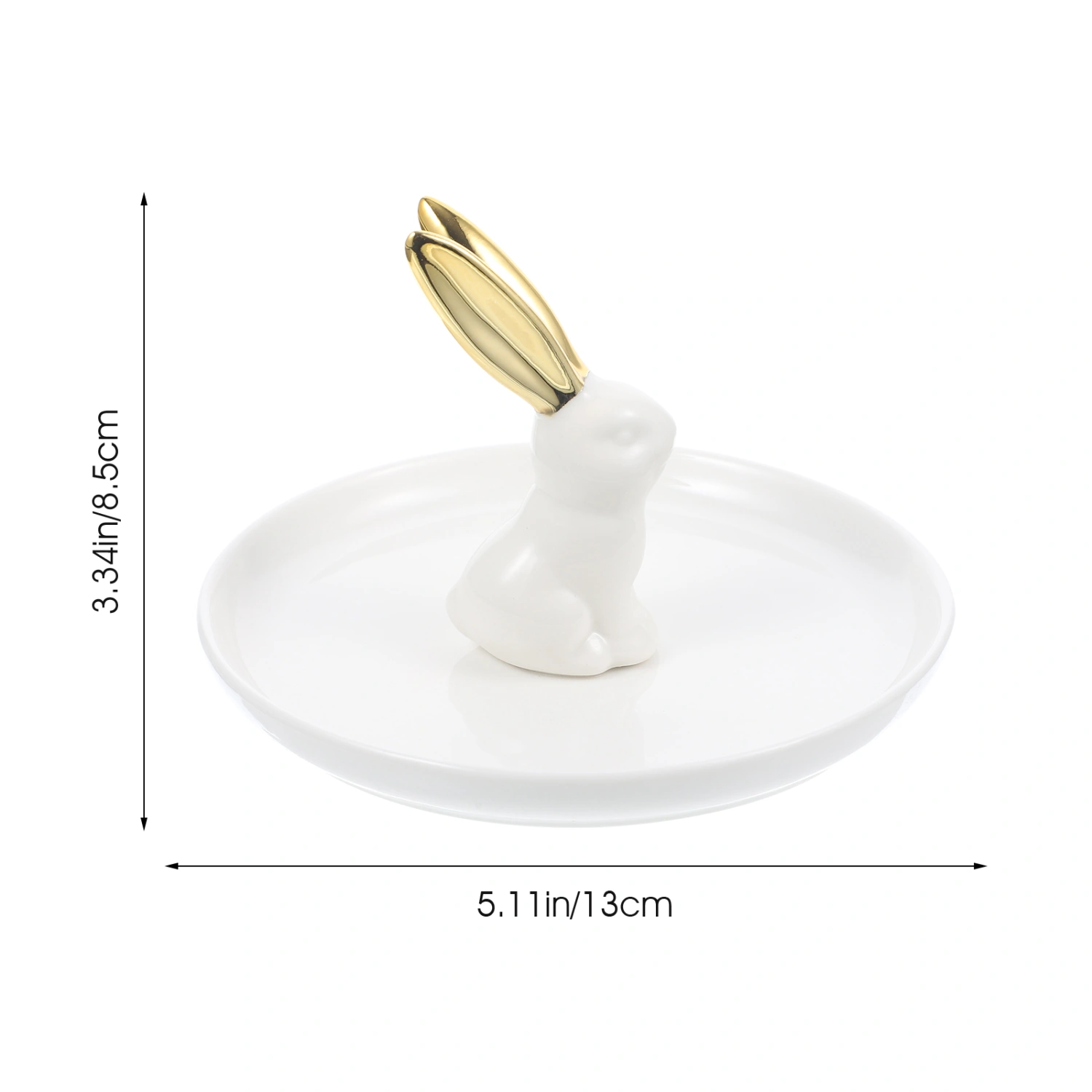 Ceramic Jewelry Plate Rabbit Decor Plate Decorative Jewelry Tray Jewelry Serving Tray Desktop Decor