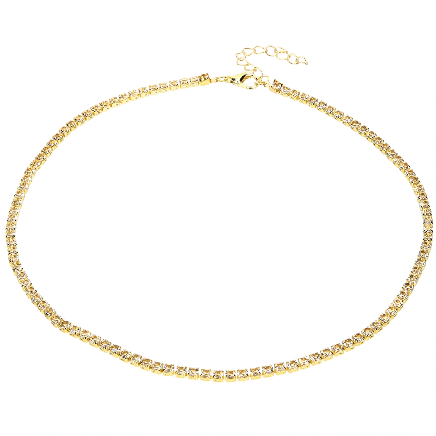 Rhinestone Necklace Clavicle Chain Alloy Choker Chain Women Neck Jewelry