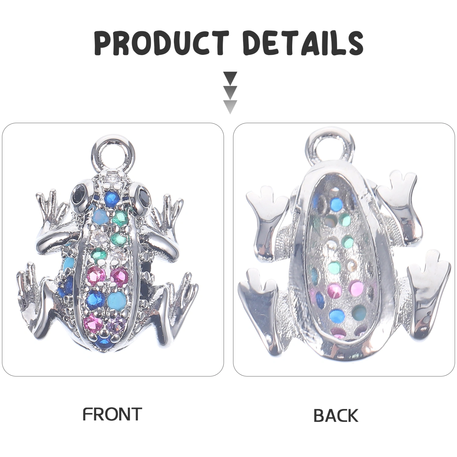 4Pcs Jewelry Making Charms Frog Charms Metal Frog Pendant Mini Frog Pendant Jewelry Charms