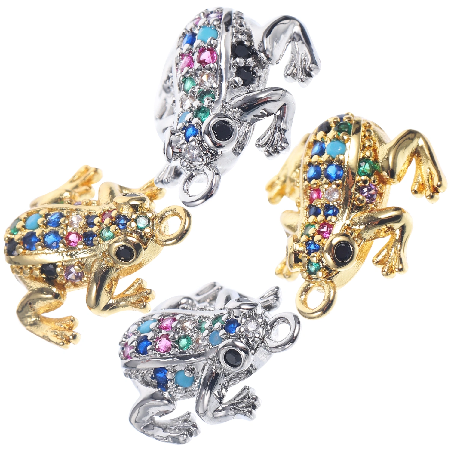 4Pcs Jewelry Making Charms Frog Charms Metal Frog Pendant Mini Frog Pendant Jewelry Charms