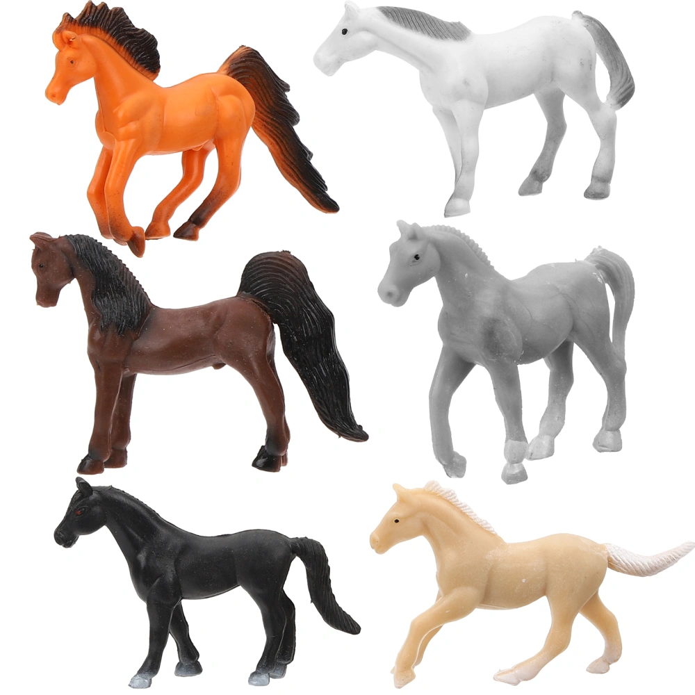 12pcs Mini Horse Figurines Horse Model Animal Figurines Educational Cognitive Toy