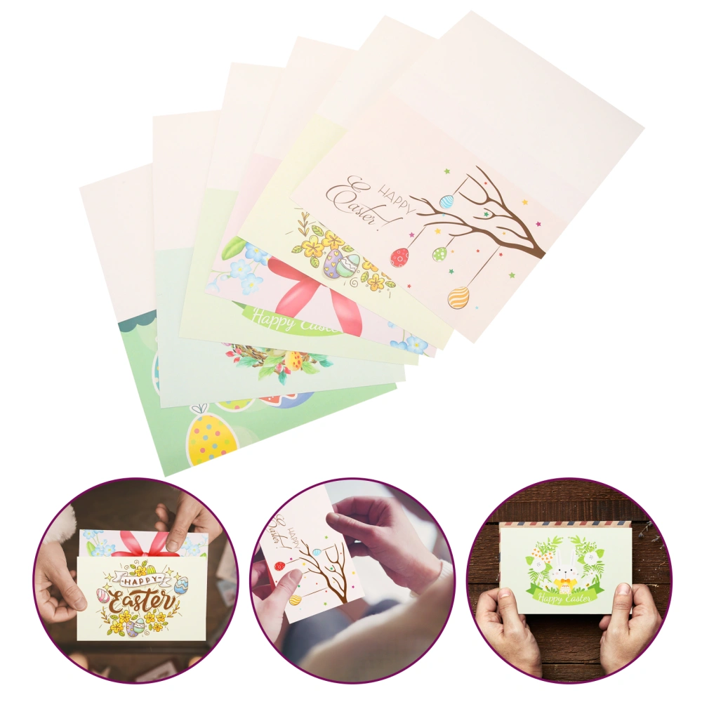 2 Sets Happy Easter Greeting Cards Easter Theme Blessing Card Greeting Card with Envelope