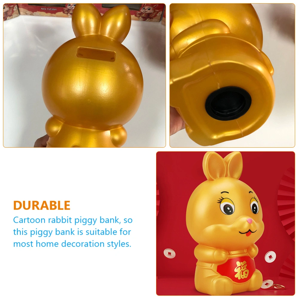 2pcs Rabbit Piggy Bank Cartoon Rabbit Money Saving Box Bunny Design Savings Jar Random Style