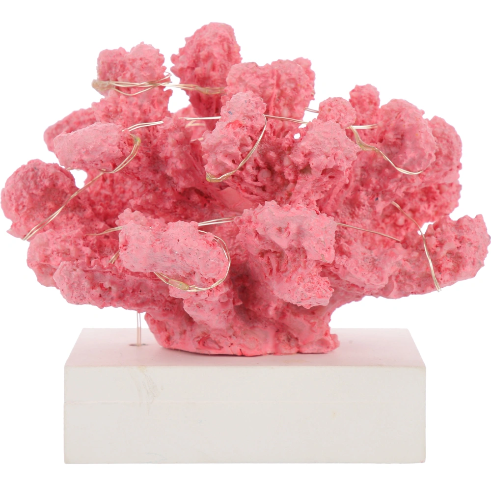 Glowing Coral Figurine Vivid Coral Decor Simulated Coral Ornament Office Supply