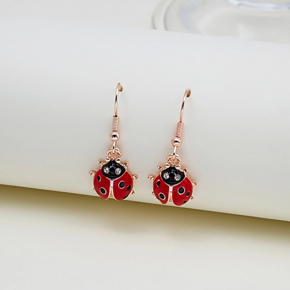 1 Pair Women Earrings Ladybug Hook Earrings Personalized Earrings for Teen Girls