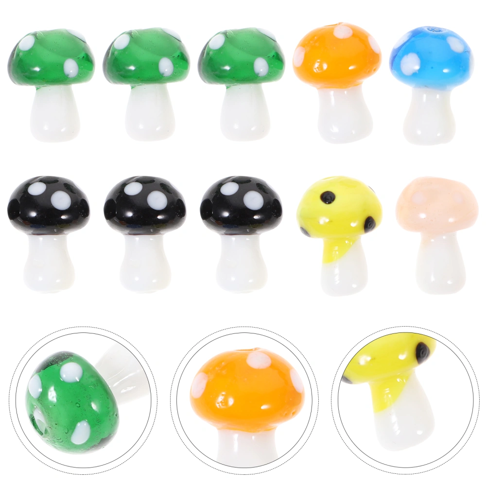 10pcs Mushroom Shaped Beads Smooth Loose Beads Azure Stone Crafts DIY Beads