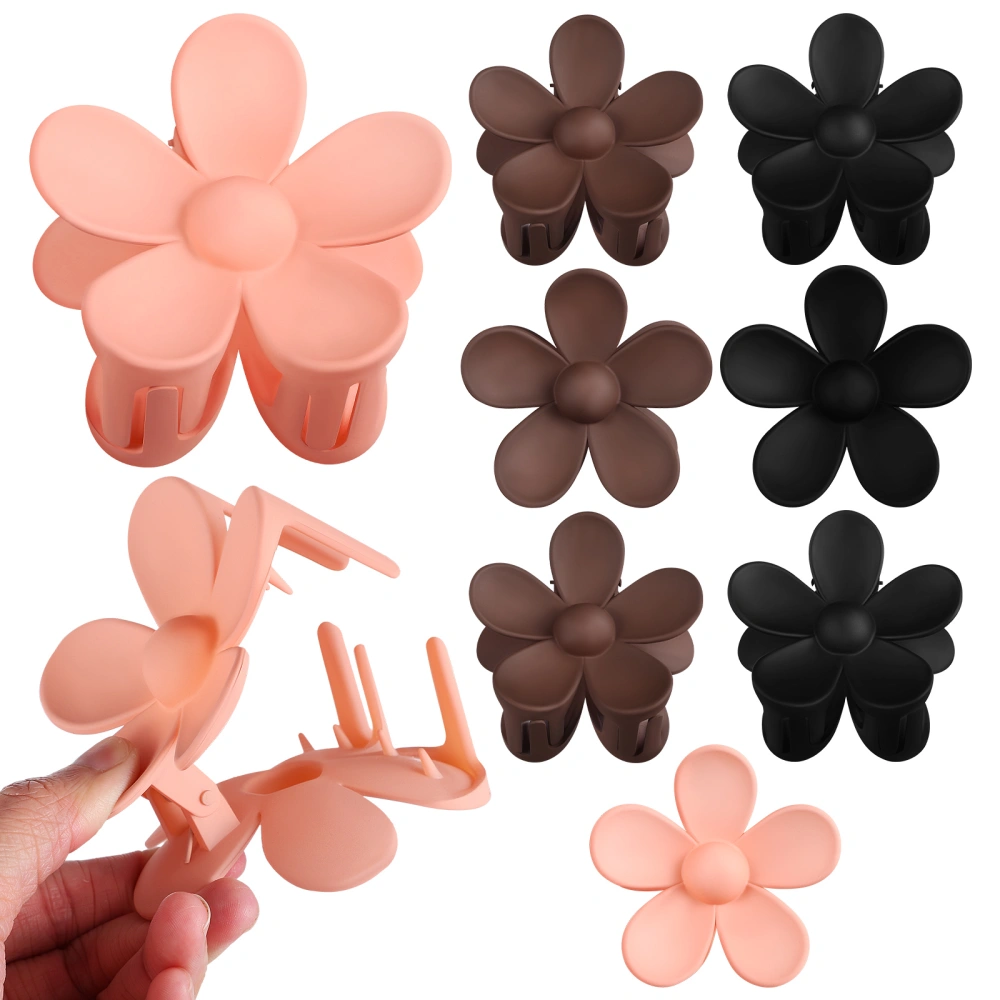 9 Pcs Flower Hair Clips Matte Flower-shaped Hair Claw Clips Hair Accessories for Girls and Women