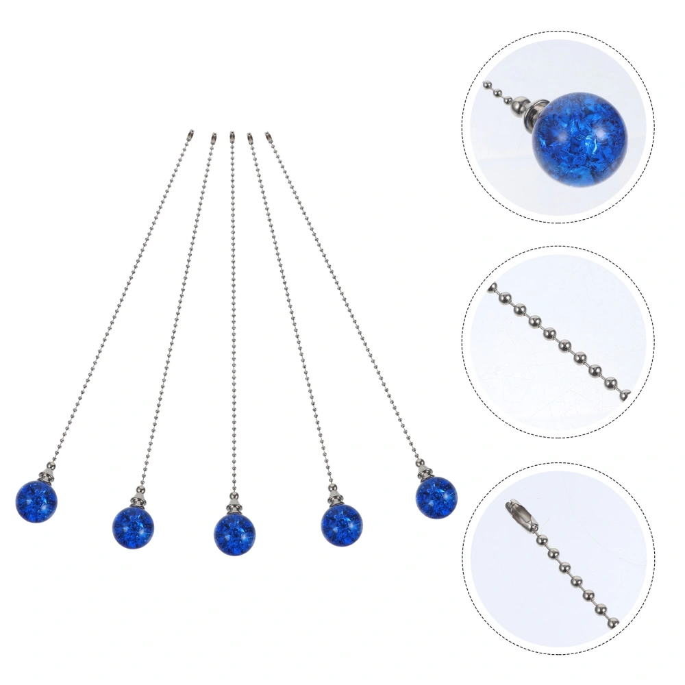 5pcs Ceiling Fan Pull Chain Crack Ball Pull Chain Extension Lamp Pulling Chain