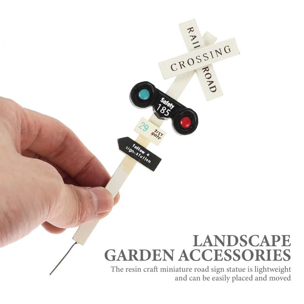 Mini Sign Post Resin Artware Road Sign Micro Landscape Garden Accessory