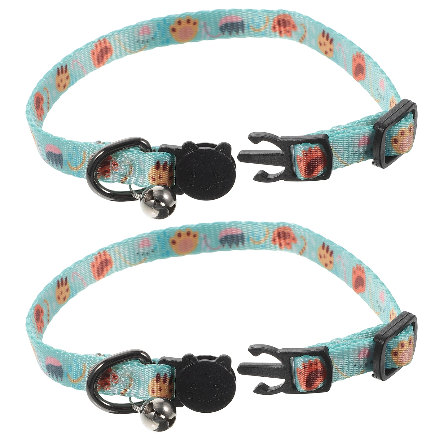 2Pcs Cat Collar Breakaway with Bell Adjustable Safety Kitten Collar for Girl Boy Pet Gifts