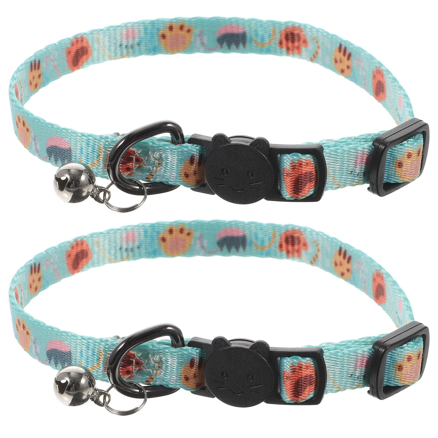 2Pcs Cat Collar Breakaway with Bell Adjustable Safety Kitten Collar for Girl Boy Pet Gifts