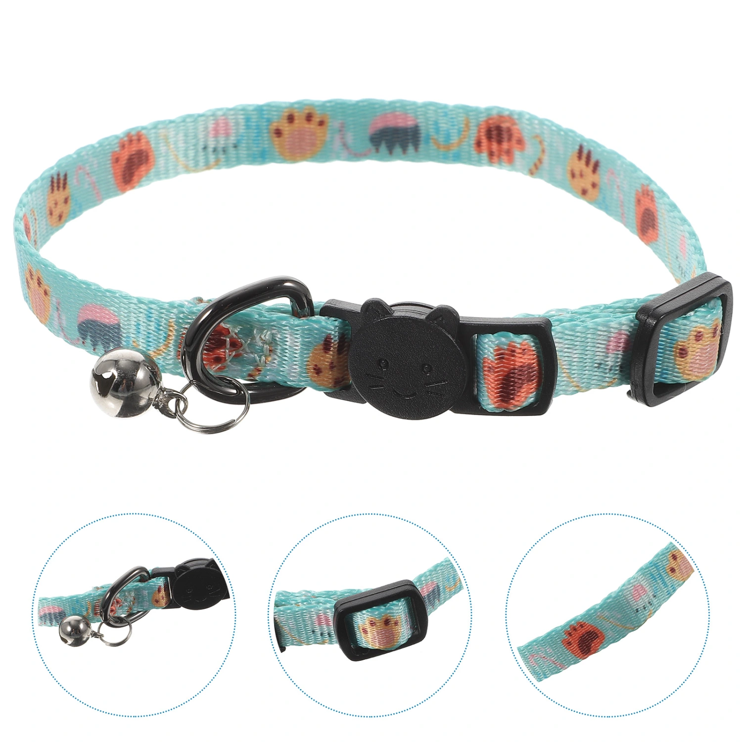 2Pcs Cat Collar Breakaway with Bell Adjustable Safety Kitten Collar for Girl Boy Pet Gifts