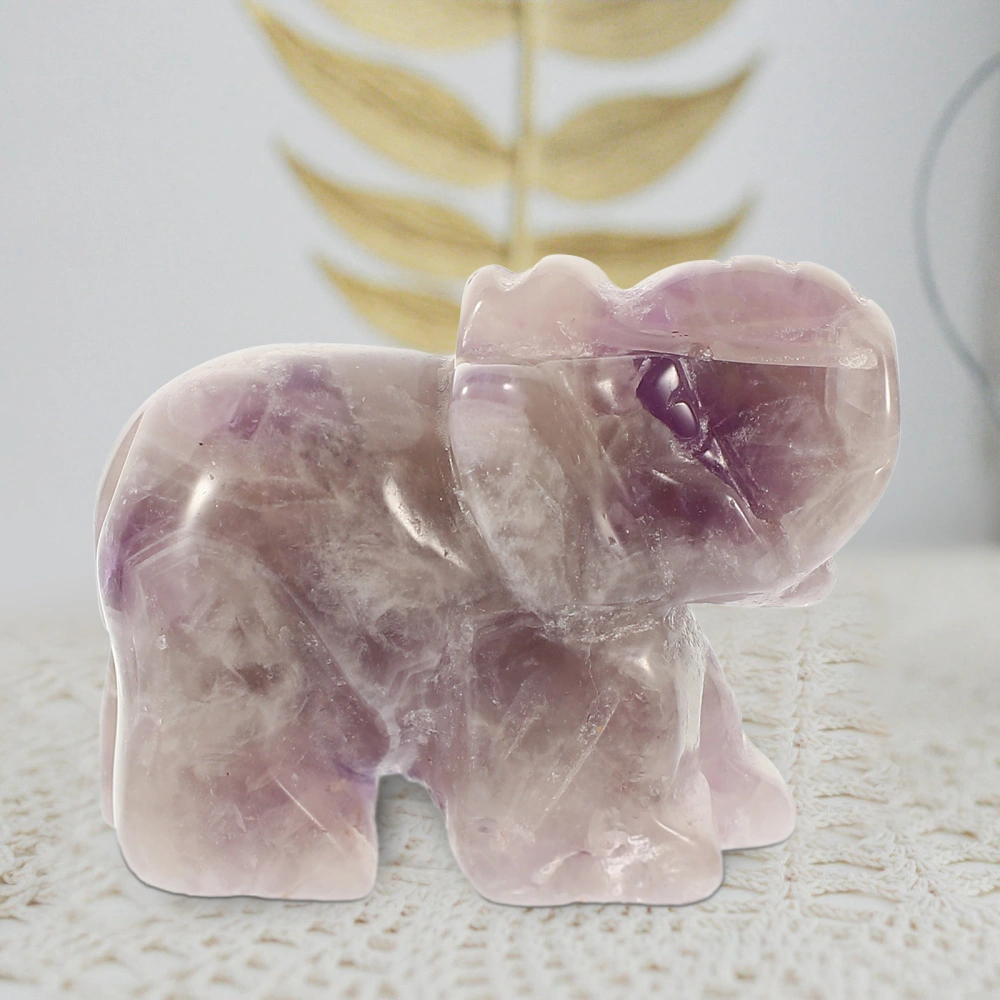 Elephant Statue Crystal Elephant Sculpture Crystal Elephant Figurine Animal Crystal Decoration