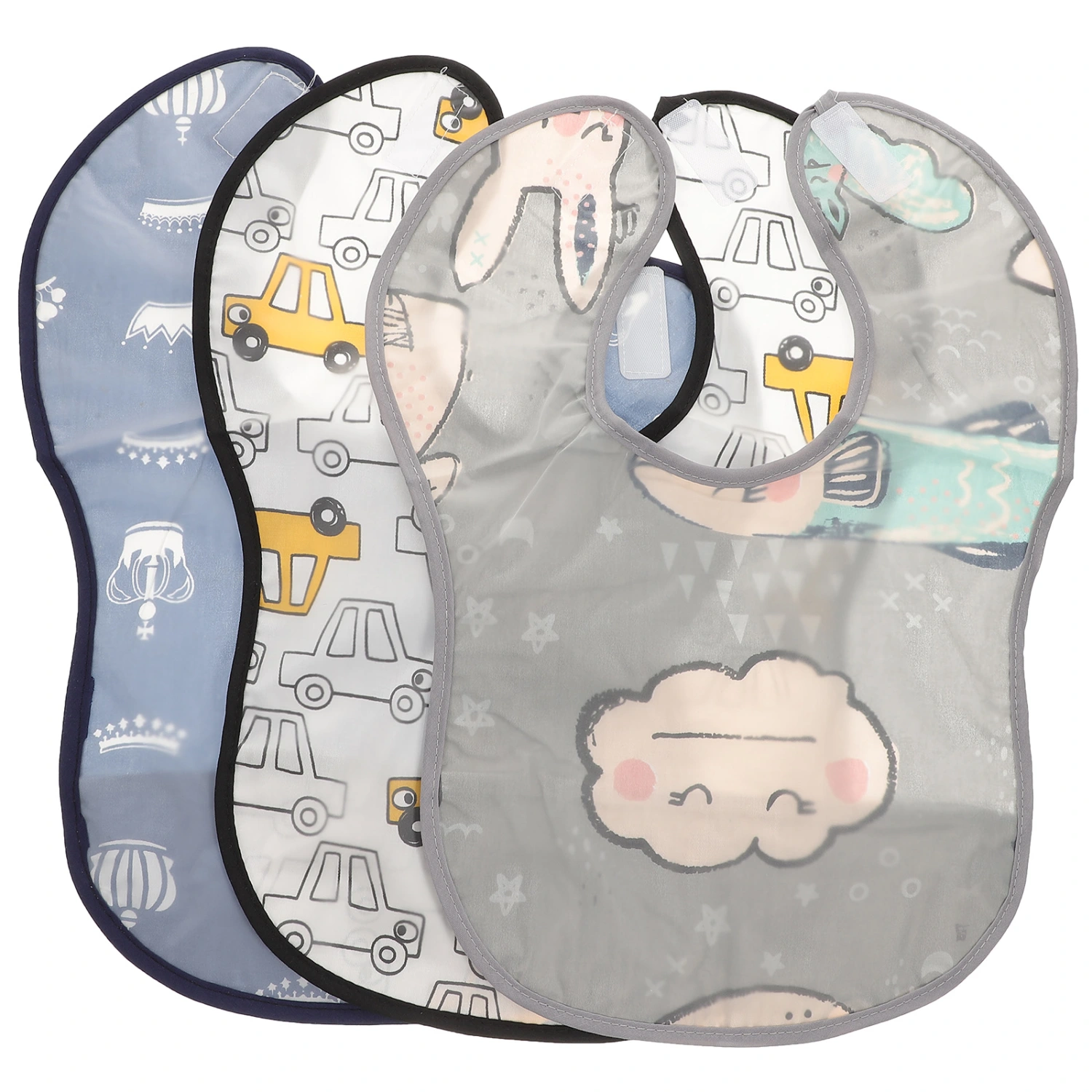 3Pcs Portable Infant Cotton Bibs Newborn Feeding Bib Absorbent Baby Saliva Towel