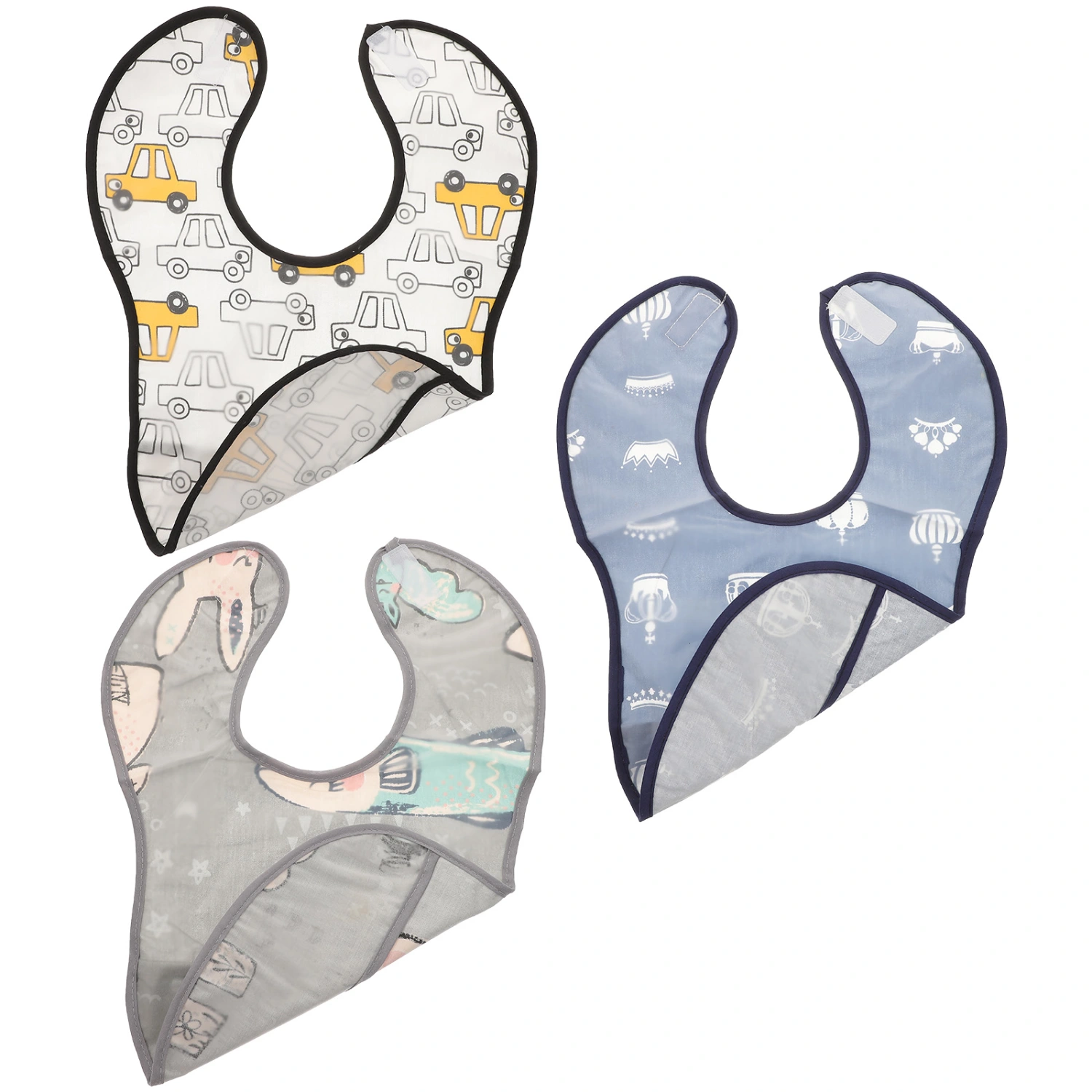 3Pcs Portable Infant Cotton Bibs Newborn Feeding Bib Absorbent Baby Saliva Towel