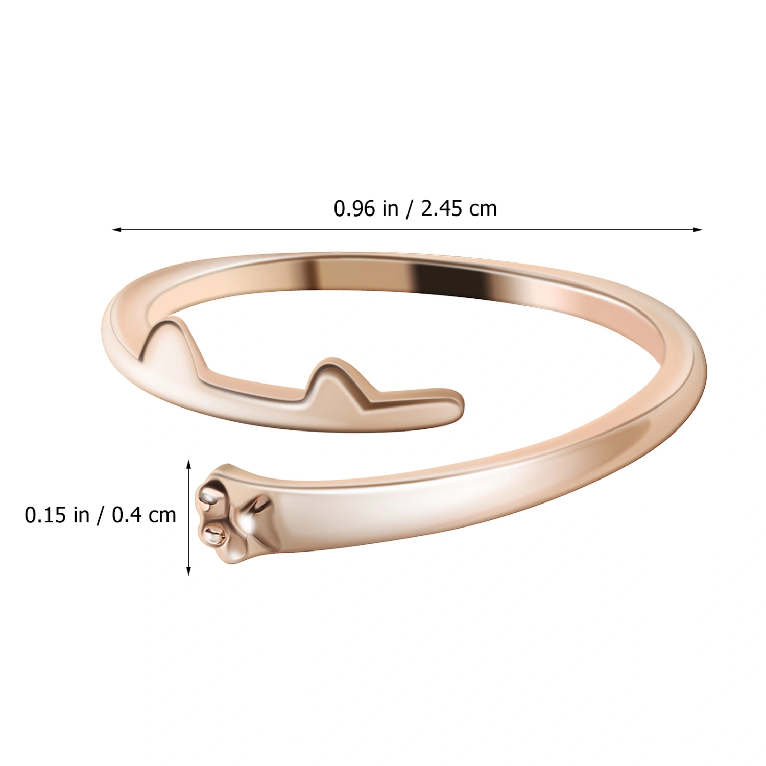 2Pcs Cat Paw Ring Aesthetic Ring Trendy Ring Adjustable Open Ring Trendy Jewelry