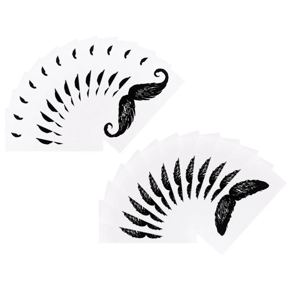 24 Sheets of Nose Hair Waxing Mustache Stickers Daily Use Beard Protectors Small Mustache Protectors