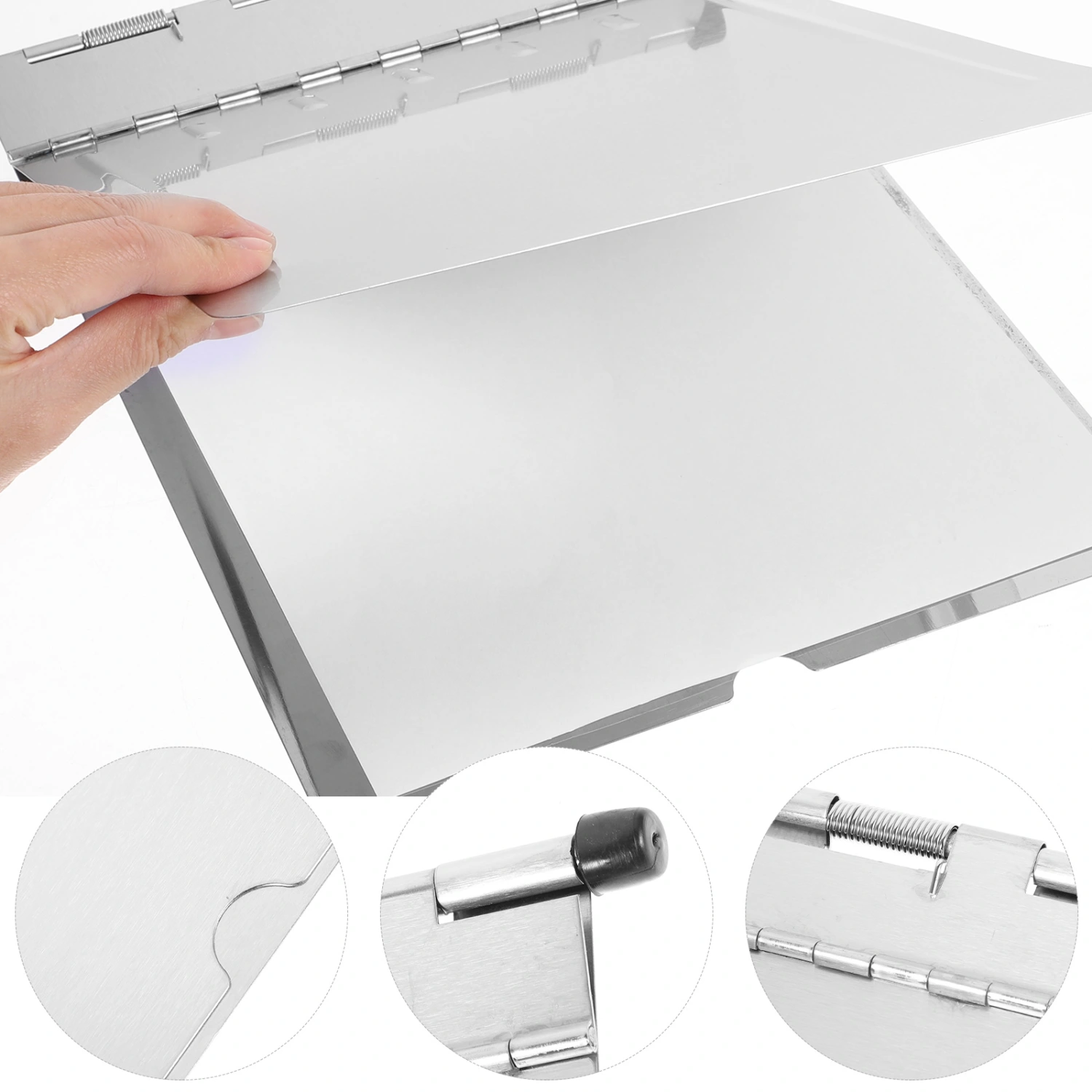 Stainless Steel File Folder Clipboard Nursing File Folder Clipboard High Capacity File Folder