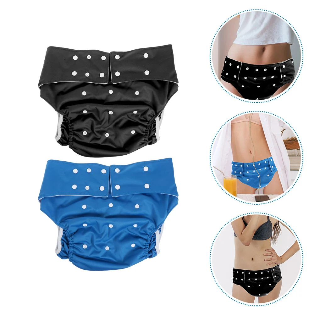 2Pcs Adult Diaper Anti-Leak Adult Diaper Washable Nappy Incontinence Adult Diaper Nappy for Hospital
