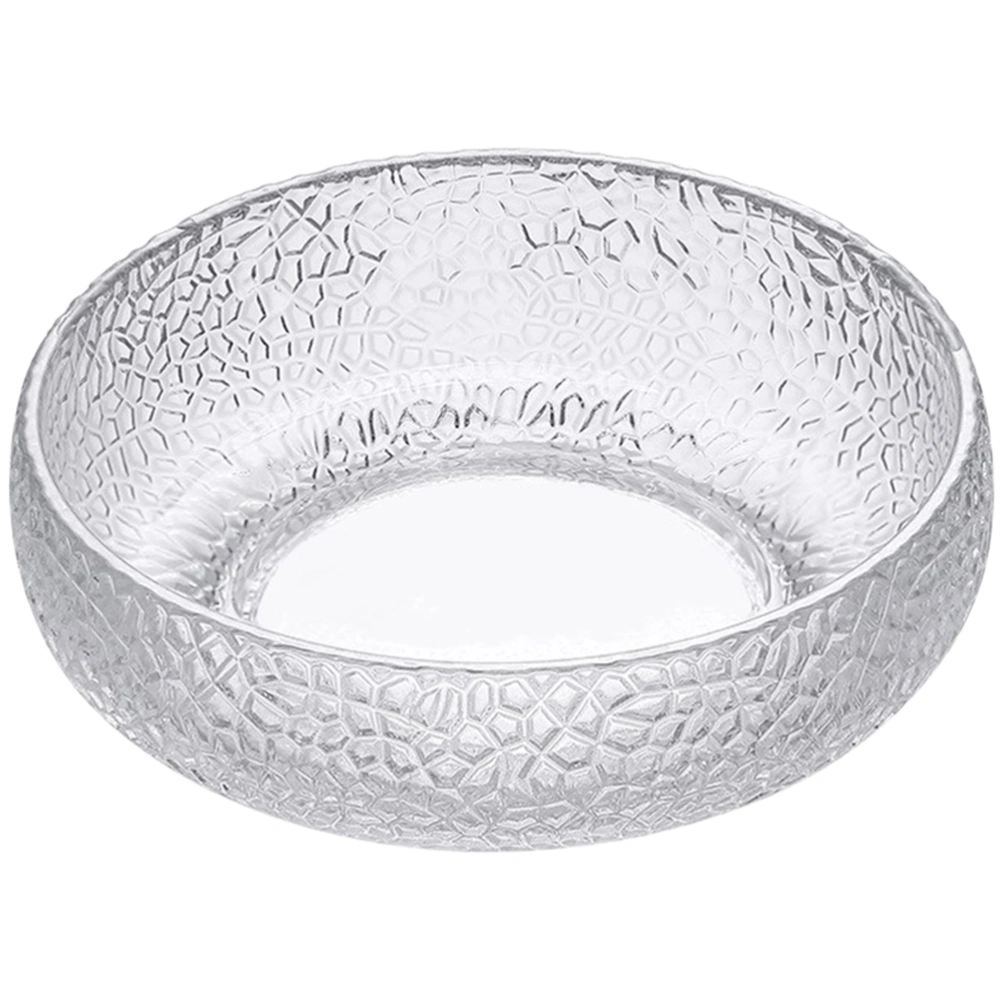 Salad Bowl Household Food Bowl Clear Glass Dessert Container Home Tableware(430ML)