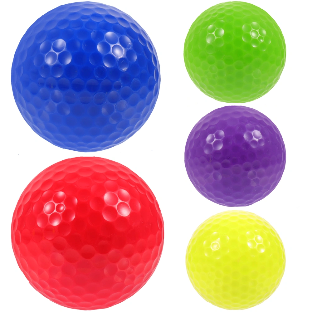 5pcs Daily Use Golfing Balls Professional Colored Balls Wear-resistant Practicing Balls