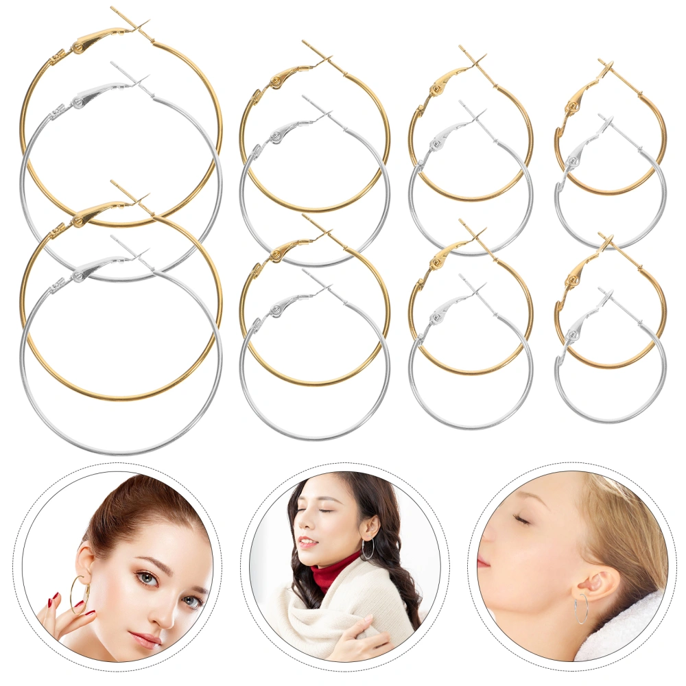 80pcs Unfinished Big Earring Hoops Exquisite Earring Jewelry Making Hoops DIY Earring Material