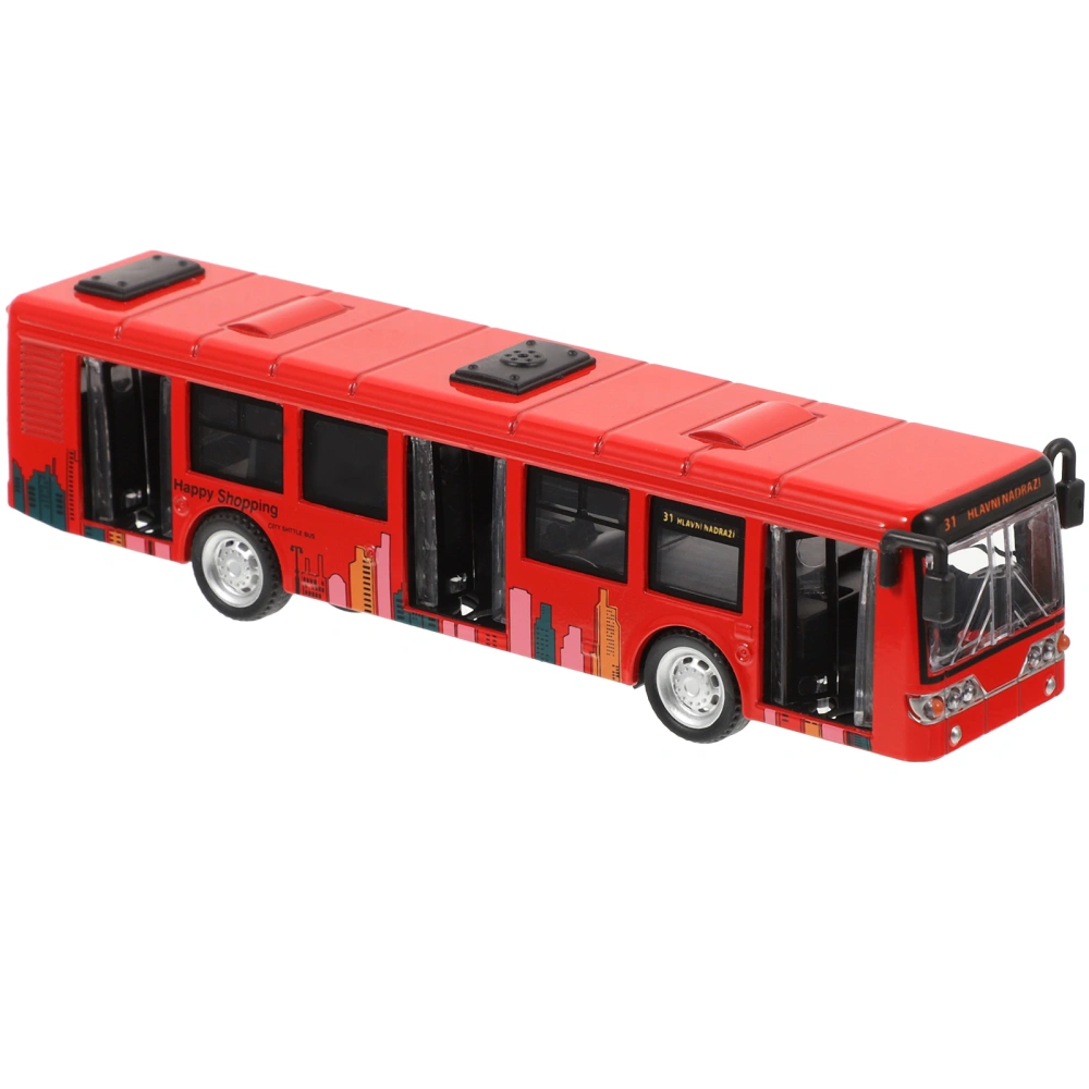 Simulation City Bus Model Pull Back Bus Toy Car Toy Vehicles Toy for Kids