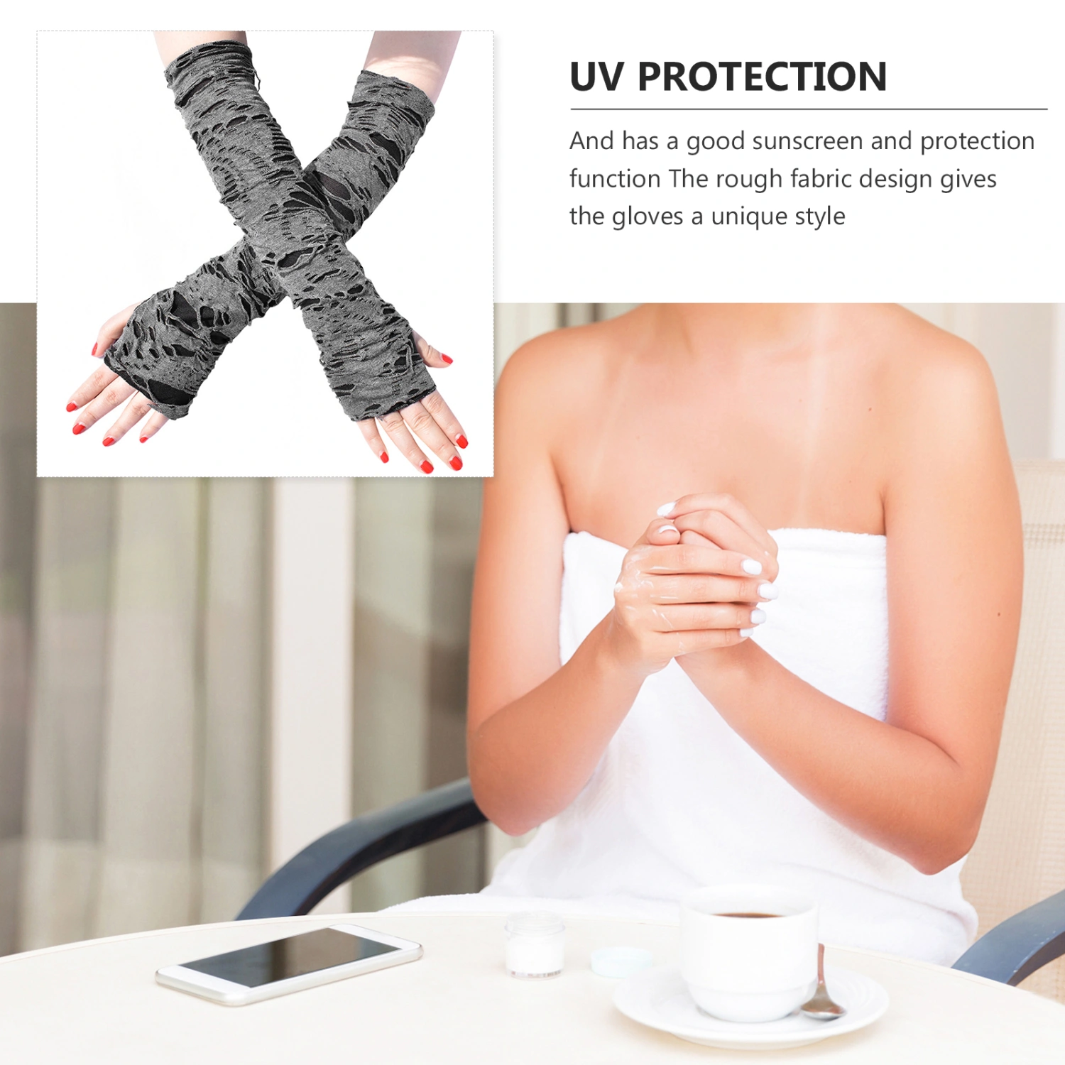 1 Pair of Punk Gloves Fingerless Gloves Cosplay Fingerless Mittens Stylish Punk Goth Gloves