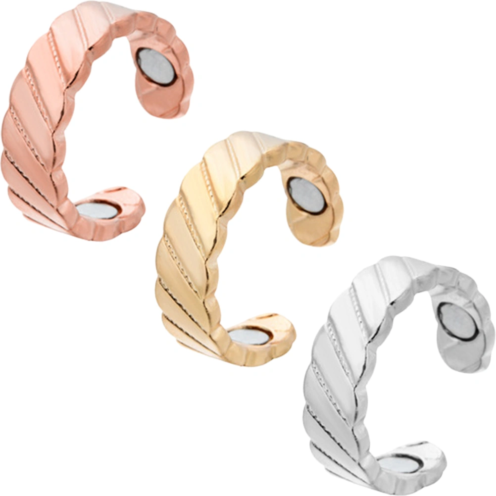 3Pcs Stylish Finger Rings Decorative Metal Rings Opening Finger Rings Personalized Rings