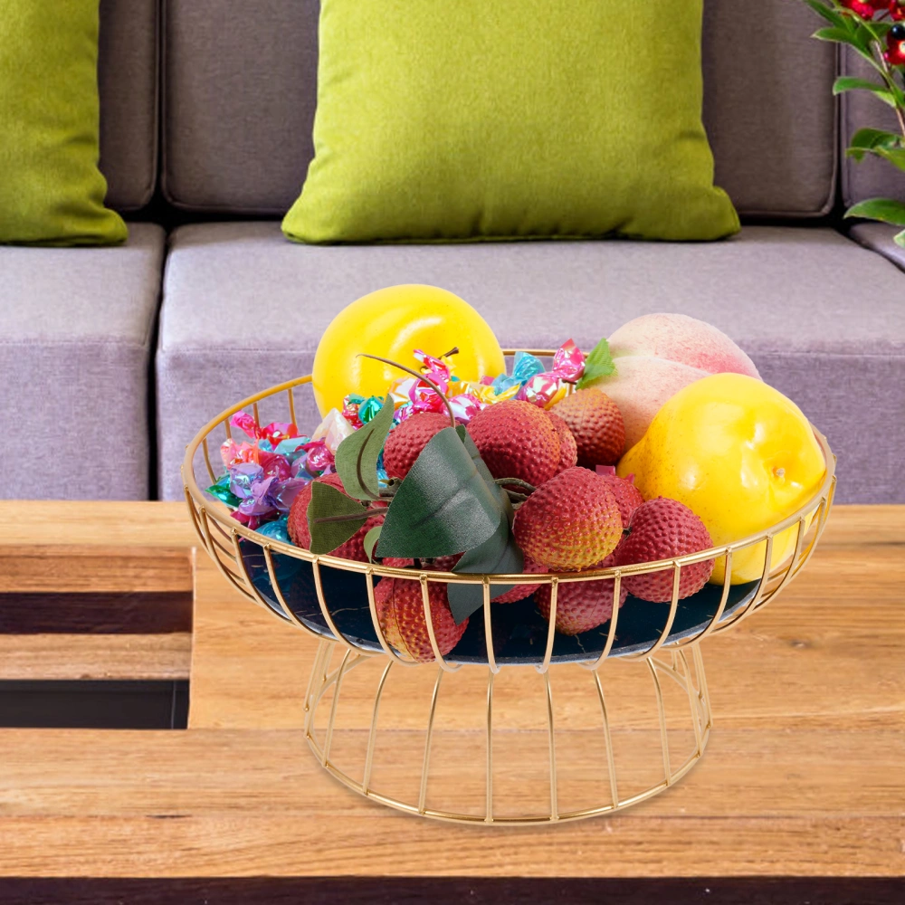 Multi-Functional Basket Iron Storage Container Decorative Serving Tray Vegetable Bowl