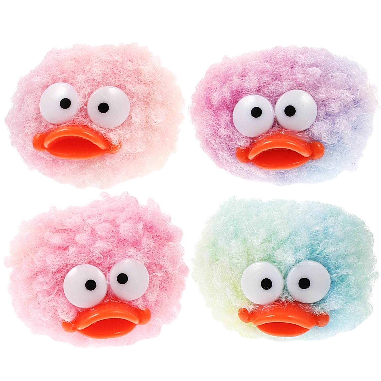 4pcs Pompom Balls Diy Crafts Cartoon Pom Poms Clothing Diy Arts Crafts Shoe Charms