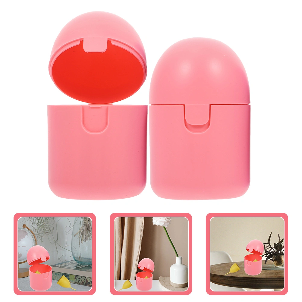 2pcs Menstrual Cup Steamed Disinfection Female Accessory Cleaner Period Cup Holder