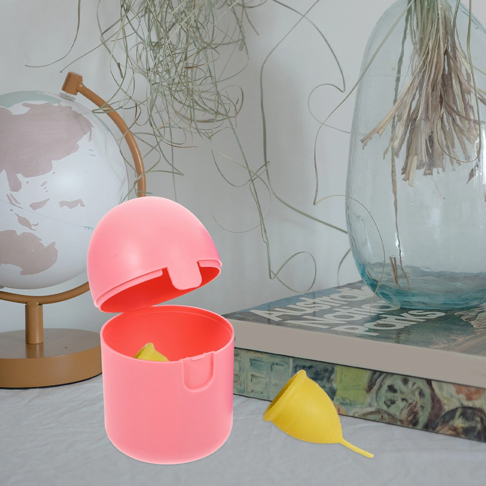2pcs Menstrual Cup Steamed Disinfection Female Accessory Cleaner Period Cup Holder