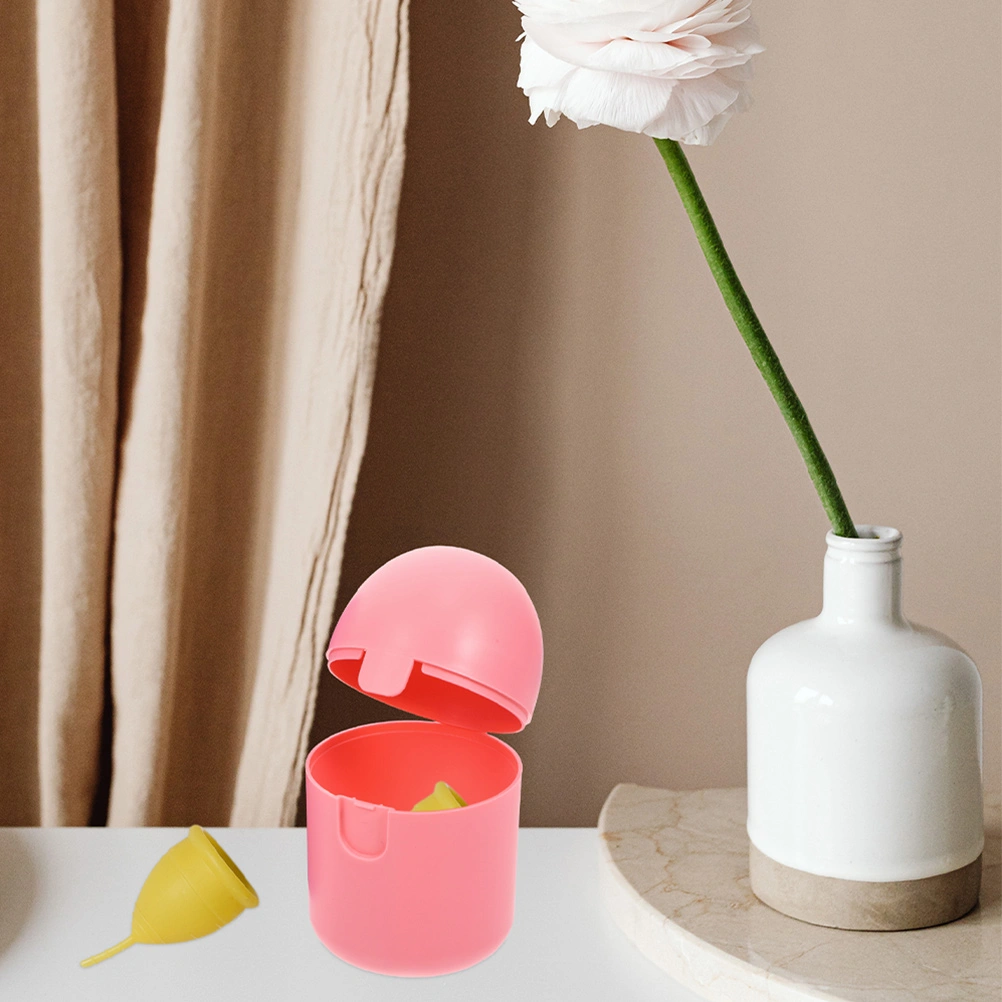 2pcs Menstrual Cup Steamed Disinfection Female Accessory Cleaner Period Cup Holder