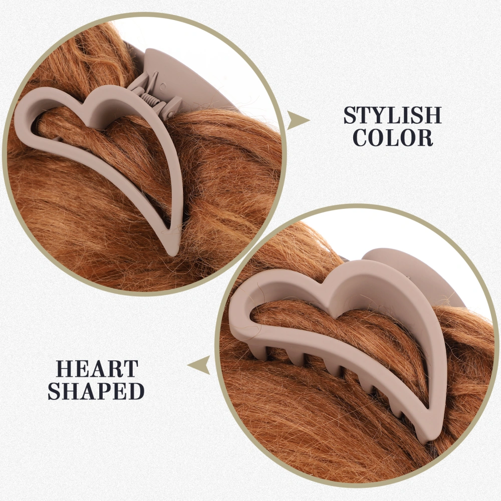 3Pcs Heart Hair Claw Clip Heart Hair Clips Back Hair Holder Women Hair Accessories