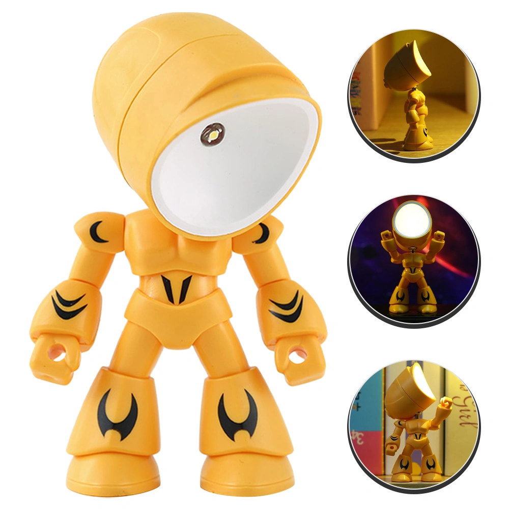 Robot Lamp Rotation Led Night Lamp Decorative Night Light Aesthetic Lighting
