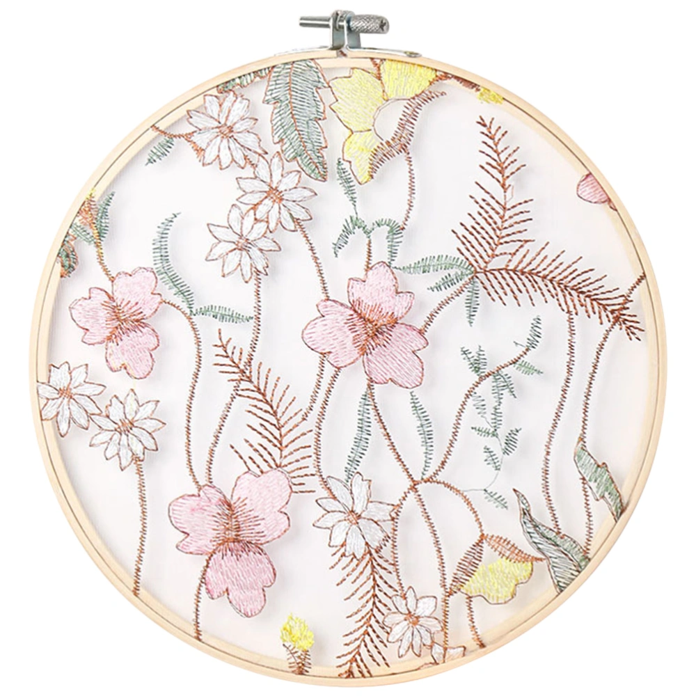 Wall Embroidery Ornament Bamboo Ring Embroidery Craft Wall Hanging Ornament