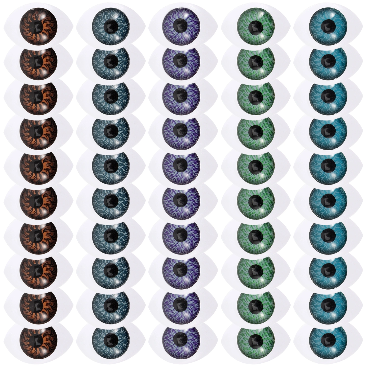 60pcs DIY Eyeball Charms Plastic Eyeball Charms DIY Jewelry Making Supplies