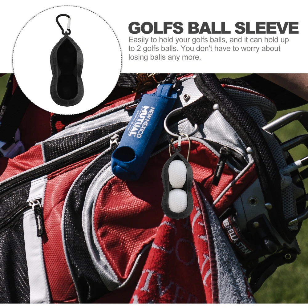 Golfs Ball Sleeve Elastic Golfs Ball Bag Golf Ball Protector Golfing Accessory for Men