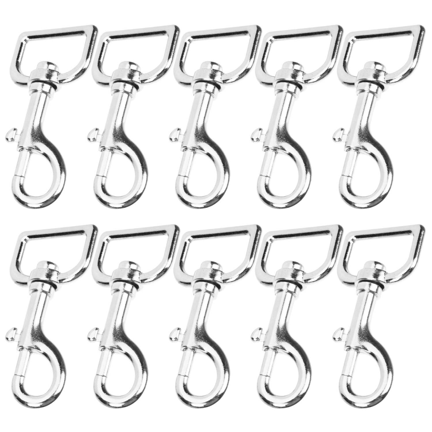 10Pcs Dog Leash Clasp Heavy Duty Snap Hooks Clips Pet Leashes Key Chains