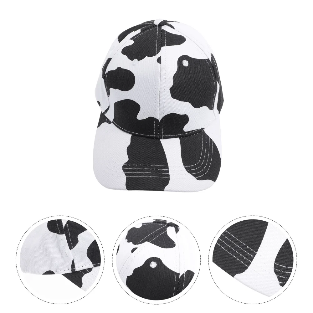 Cow Print Baseball Cap Unisex Adjustable Baseball Hat Breathable Cotton Baseball Cap